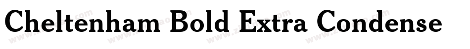 Cheltenham Bold Extra Condensed BT字体转换